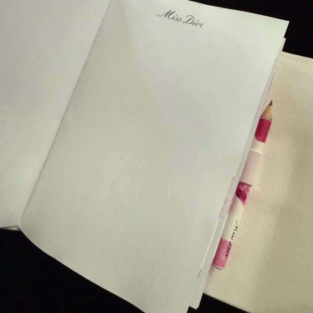 Brand New Miss Dior notebook with Pink Ribbon